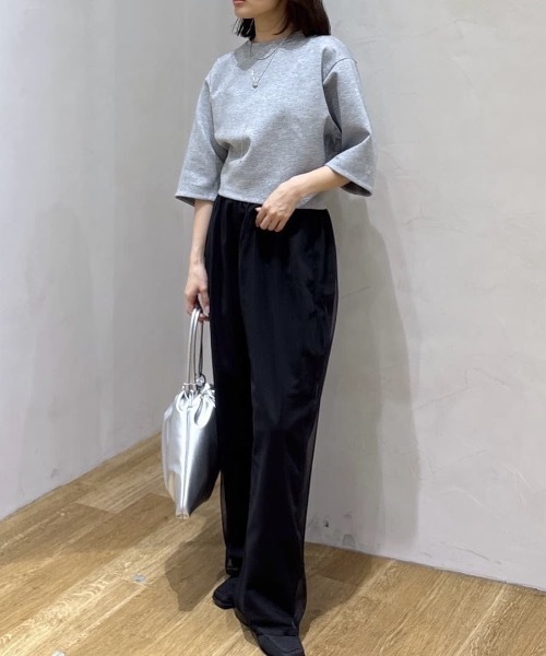 tシャツ ダンボールカットフォルムトップ レディースの画像