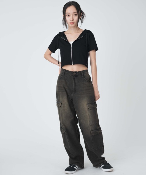 「WEGO」 デニムパンツ SMALL ブルー レディース_画像4