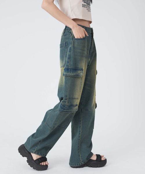 「WEGO」 デニムパンツ SMALL ブルー レディース_画像7