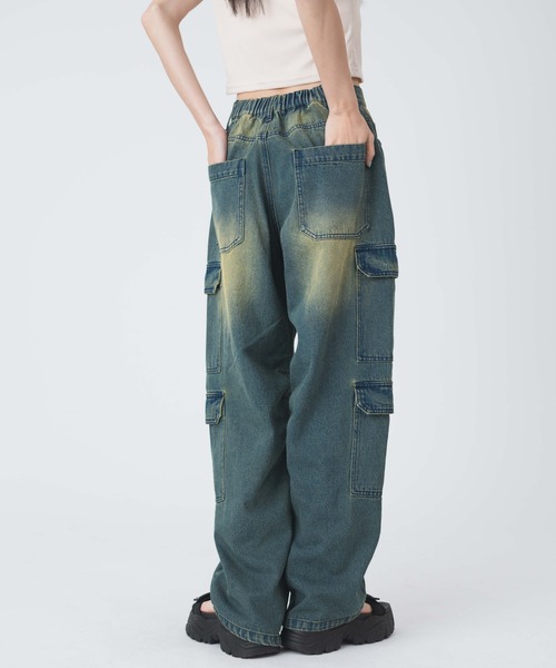 「WEGO」 デニムパンツ SMALL ブルー レディース_画像8