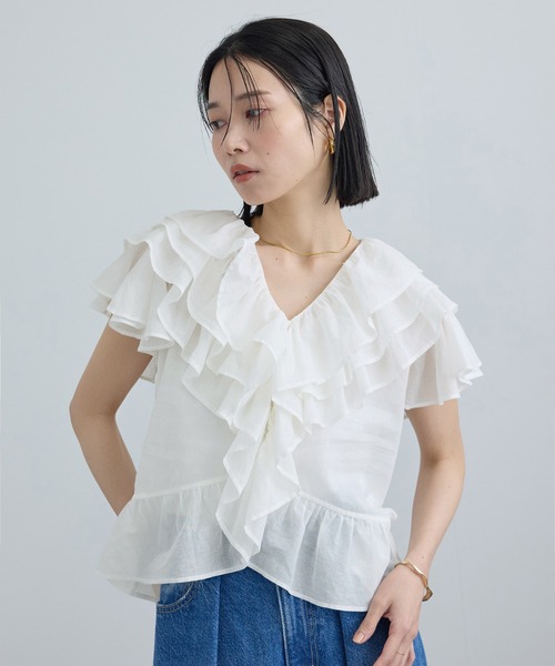 SALON adam et rope'（サロン アダム エ ロペ） ブラウス シャツ 半袖