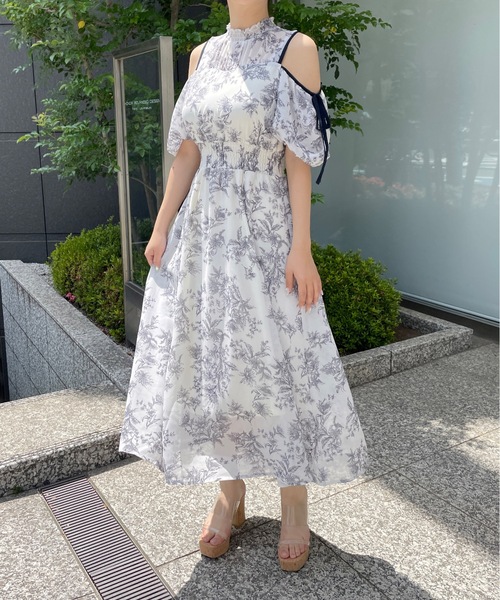 「NOMAE」 半袖ワンピース FREE アイボリー レディース_画像5