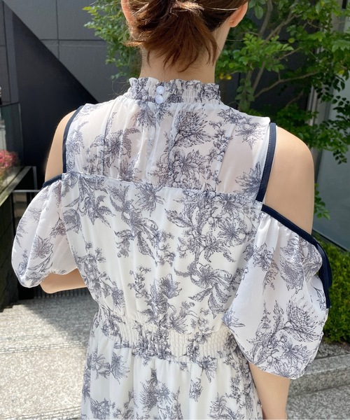「NOMAE」 半袖ワンピース FREE アイボリー レディース_画像7