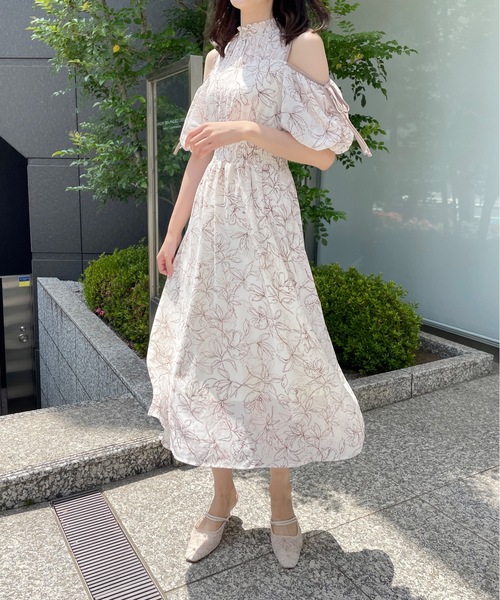 「NOMAE」 半袖ワンピース FREE アイボリー レディース_画像9