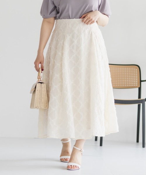 「CLETTE」 フレアスカート 3L ブラック レディース_画像4