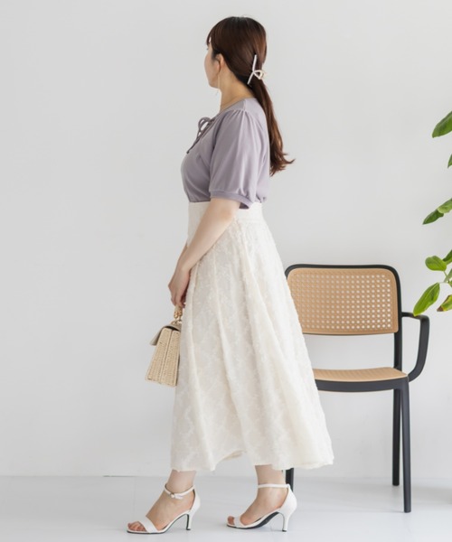 「CLETTE」 フレアスカート 3L ブラック レディース_画像6