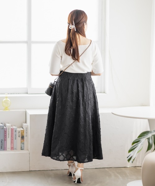 「CLETTE」 フレアスカート 3L ブラック レディース_画像9
