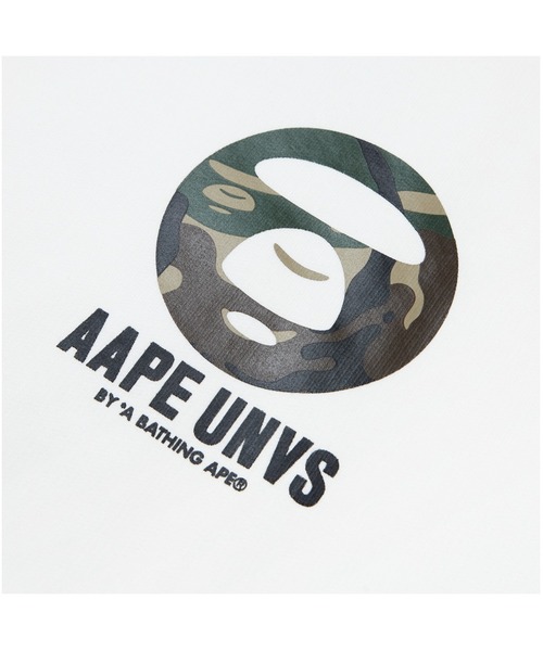 「AAPE BY A BATHING APE」 スウェットカットソー - アイボリー メンズ_画像4