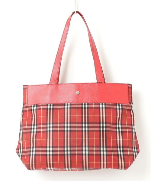 Burberry ノバチェック柄トートバッグ BURBERRY（バーバリー） ノバチェック柄 トートバッグ - レッド