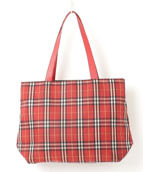 BURBERRY（バーバリー） ノバチェック柄 トートバッグ - レッド