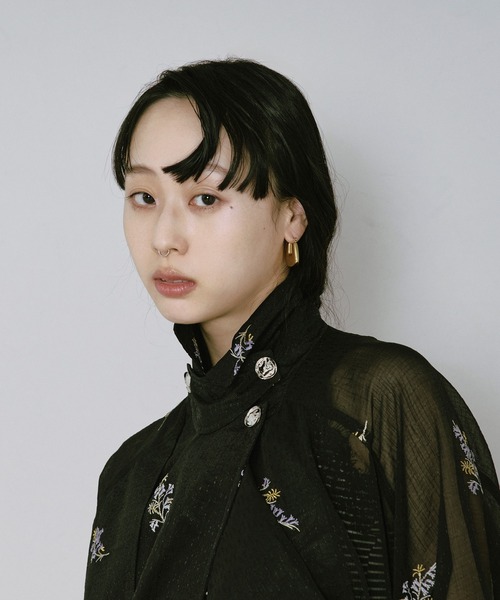トレンチコート コート Embroidery sheer trench coat/刺繍シアートレンチコート レディース | Ezick | 19