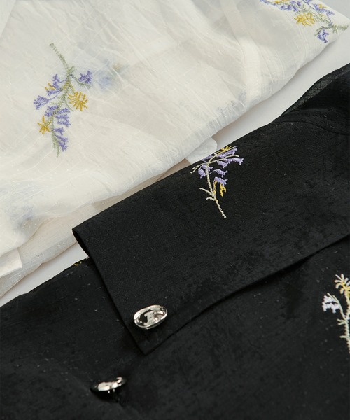 トレンチコート コート Embroidery sheer trench coat/刺繍シアートレンチコート レディース | Ezick | 20
