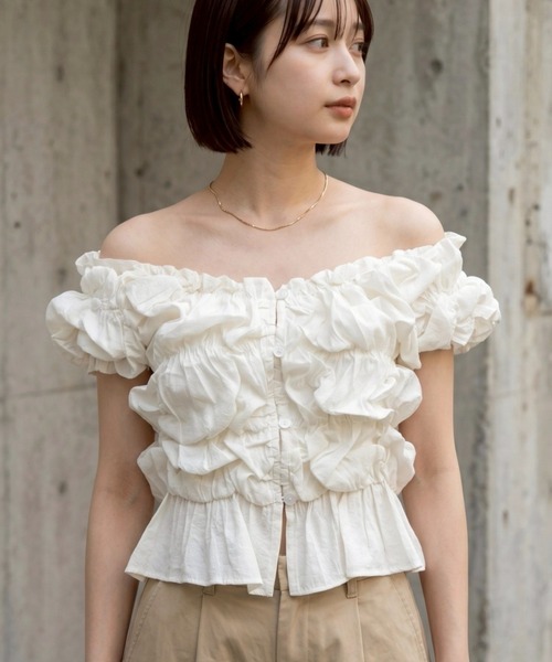 deux amour tシャツ 半袖 半袖シャーリングブラウス レディース