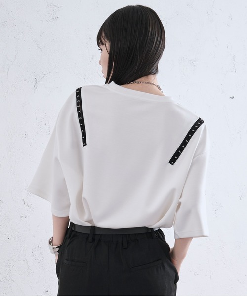 「Ellno Loset」 半袖Tシャツ LARGE ライトパープル メンズ_画像8