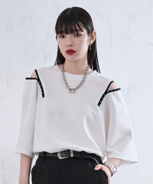 「Ellno Loset」 半袖Tシャツ LARGE ライトパープル メンズ_画像9