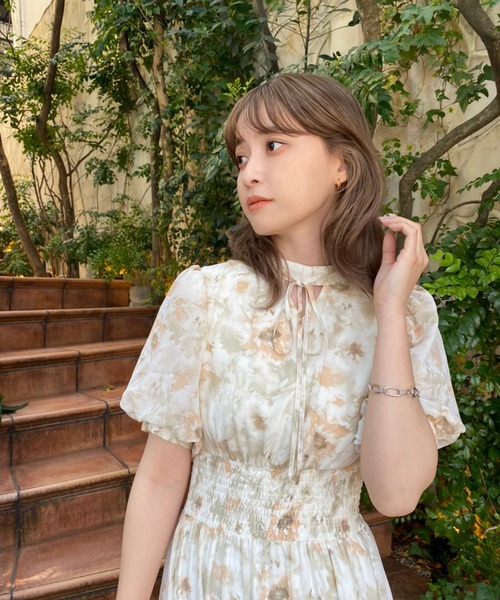 「one after another NICE CLAUP」 半袖ワンピース FREE ブルー系その他 レディース_画像7
