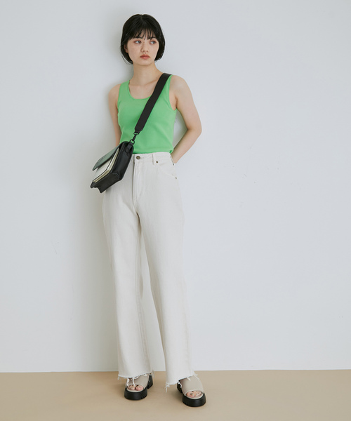「ADAM ET ROPE'」 フラットサンダル 23.5cm ブラック レディース_画像6