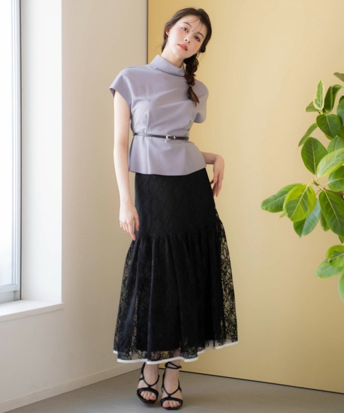 「NOELA」 フレアスカート S サックスブルー レディース_画像2