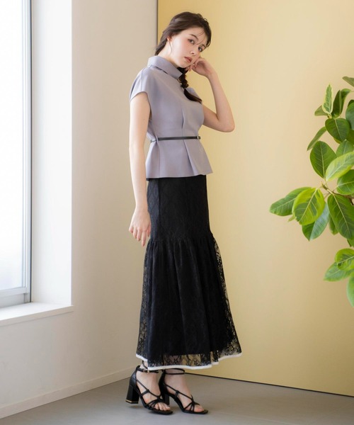 「NOELA」 フレアスカート S サックスブルー レディース_画像4