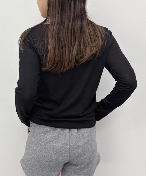 「U by SPICK&SPAN」 長袖カットソー FREE ブラック レディース_画像4