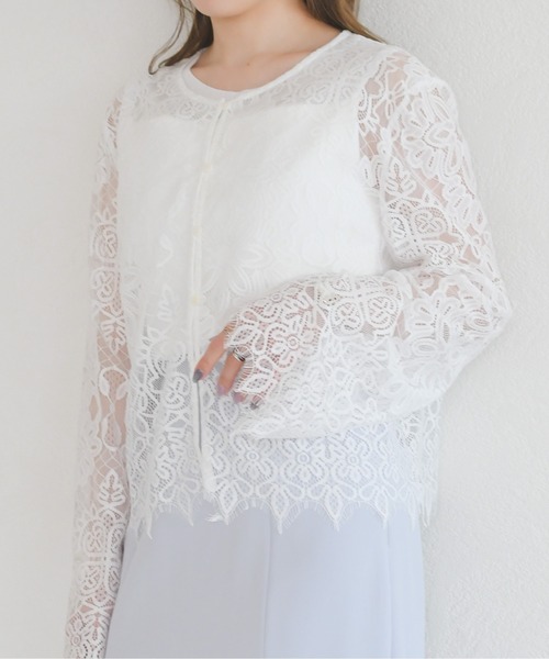 「31 Sons de mode」 カーディガン フリ- ブラック レディース_画像8