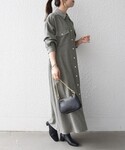ワンピース 「洗濯機可能」ウールライク ポケッ...の詳細画像2