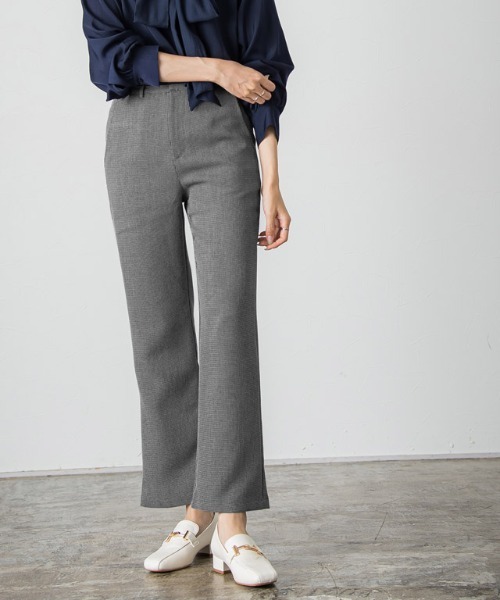 Tender Person チェック柄フレアパンツ Pierrot（ピエロ） パンツ チェック柄フレアパンツ レディース