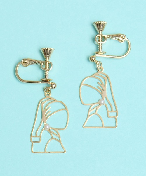 イヤリング gargle ガーグル:メタル真珠の耳飾りの少女 イヤリング  