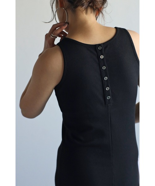 Bonjour Sagan ワンピース パッド付きアメスリリブワンピース