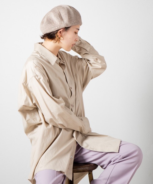 RACAL（ラカル） 帽子 ベレー帽 Shiny Cotton Knit Beret / シャイニー