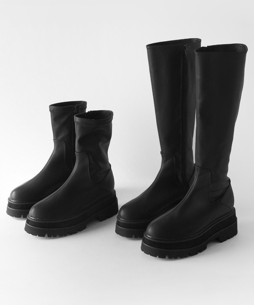 その他 MiMiA MIU MIU Leather Leopard Pony Heir Studded Hi Top Platform