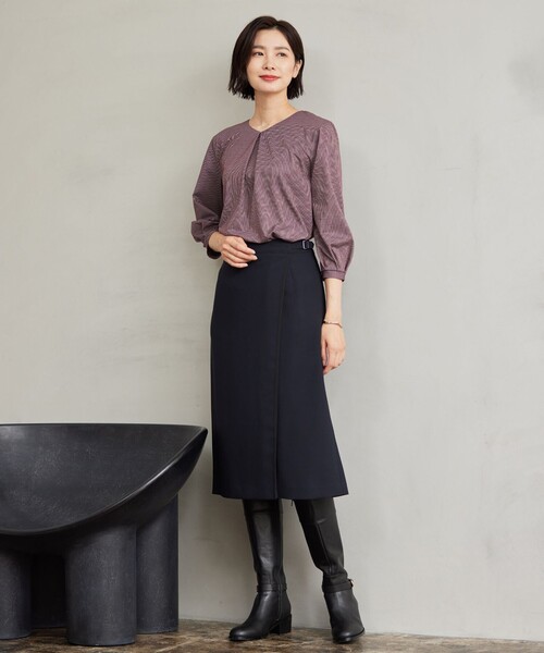 tシャツ ストライプジャカード Vネック カットソー レディース tシャツ ストライプジャカード Vネック カットソー レディース