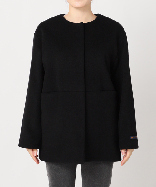 スーパーファインビーバークルーネックコート