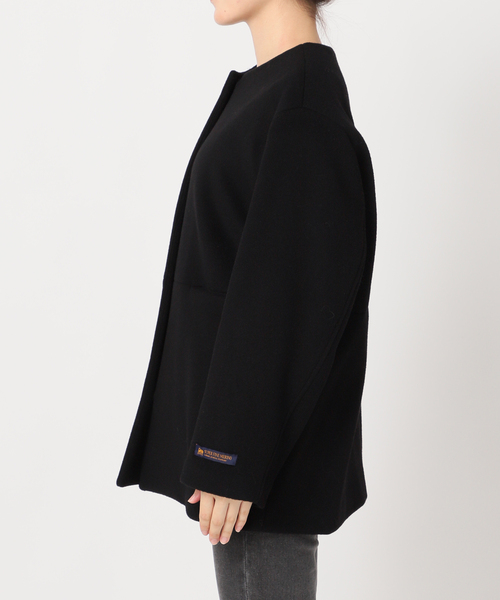 スーパーファインビーバークルーネックコート