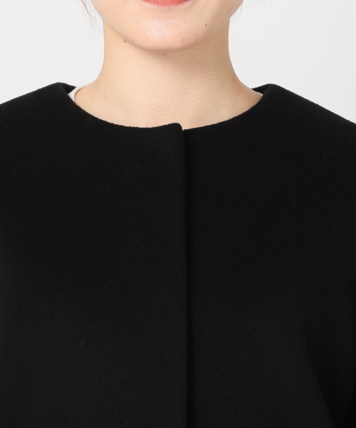 スーパーファインビーバークルーネックコート