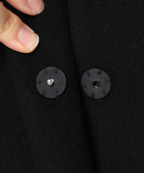 スーパーファインビーバークルーネックコート