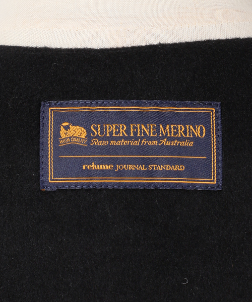 スーパーファインビーバークルーネックコート