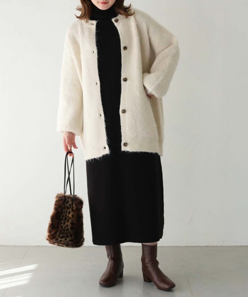 HER CLOSET カーディガン 「shemoshelly」シャギーニット