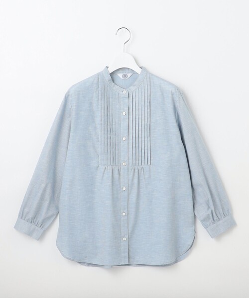 J.PRESS ブラウス シャツ 「洗える」BEZピンチェック ピンタック