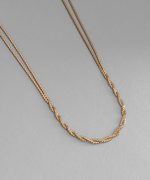 ネックレス K10ベネチアンフラットツイスト ネックレス レディースの画像
