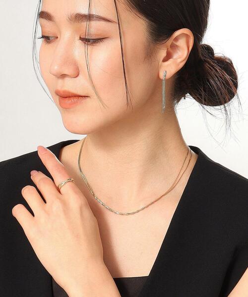 ネックレス K10ベネチアンフラットツイスト ネックレス レディースの画像