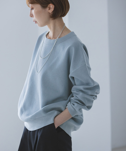 【極美品】24SS NOBLE スウェットライクニットプルオーバー 極美品】24SS NOBLE スウェットライクニットプルオーバー
