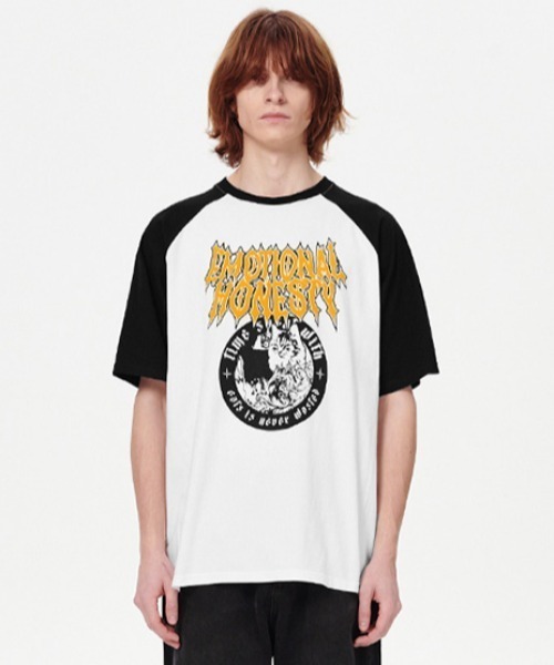 MAHAGRID（マハグリッド） tシャツ COOL CAT RAGLAN TEE/クール猫