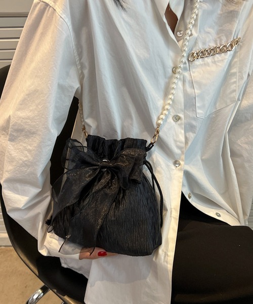 shopnikoniko ショルダーバッグ バッグ 巾着バッグ ショルダー