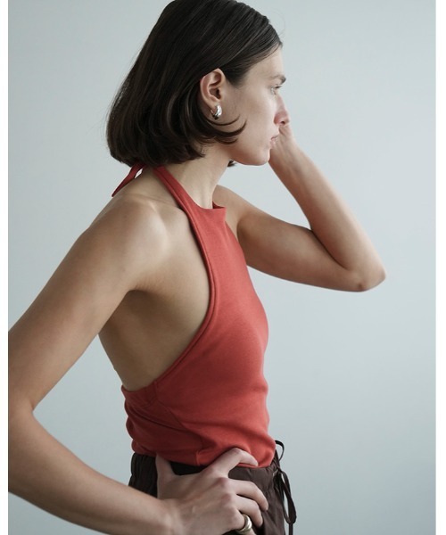 CLANE（クラネ） カップ付き キャミソール HALTER NECK CUP IN TOPS