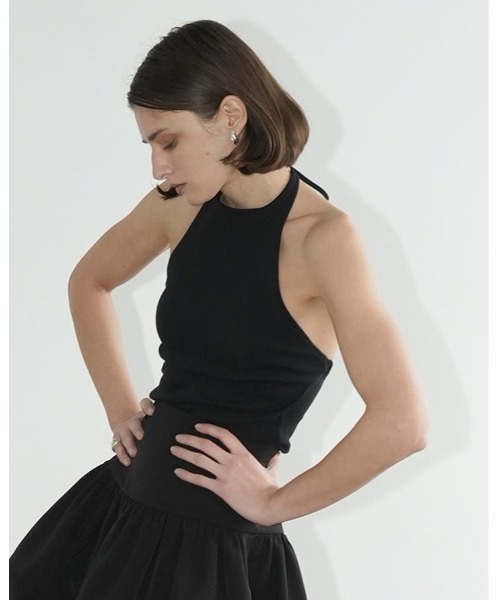 CLANE（クラネ） カップ付き キャミソール HALTER NECK CUP IN TOPS