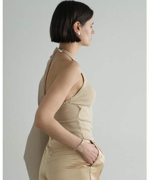 CLANE（クラネ） カップ付き キャミソール HALTER NECK CUP IN TOPS