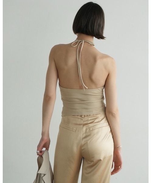 CLANE（クラネ） カップ付き キャミソール HALTER NECK CUP IN TOPS