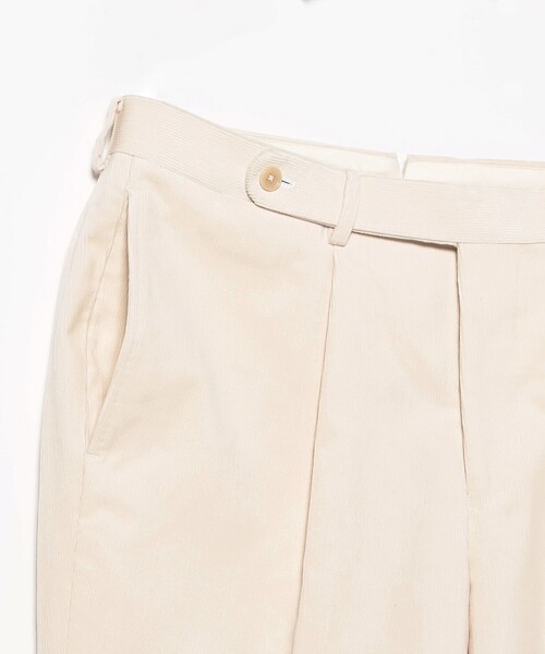 BEAMS F パンツ コーデュロイ 1プリーツ スラックス メンズ : ZOZOTOWN