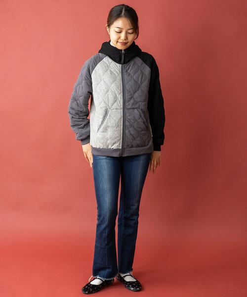 gym master（ジムマスター） パーカー ウェーブキルトジップパーカー